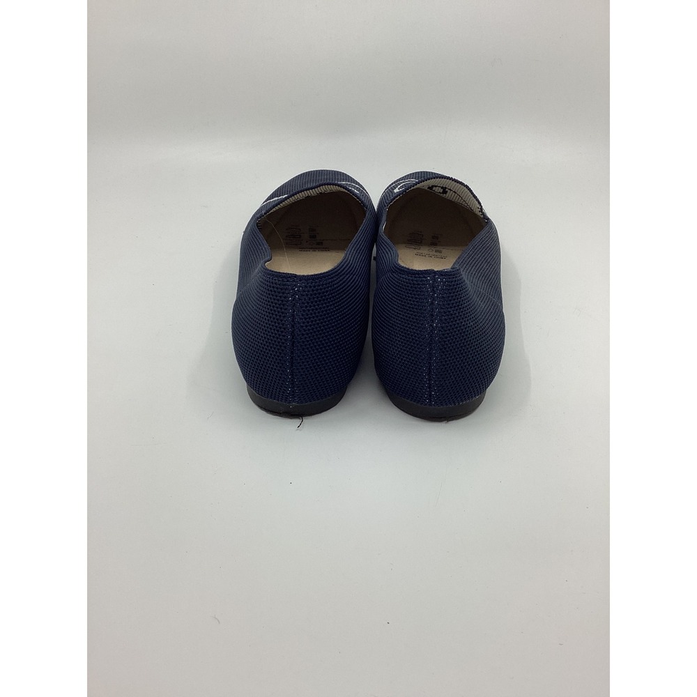 Serra Navy Blue Knit Heart Graphic Slip On Loafers Flats Womens Size 8 - Picture 3 of 7